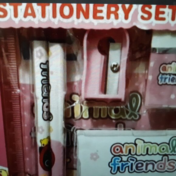 OKITOKI  Child Stationery Set -Ruler, 2 Pencils,Pad, Sharpener,Eraser Unisex NEW - Picture 5 of 6